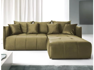 Rohová sedací souprava Magic, mechová zelená látka