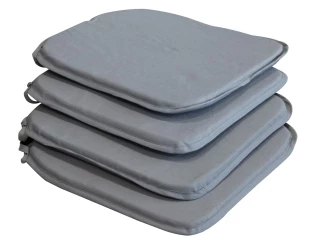 Sada podsedáků na židle (4 ks) Bella 38x38 cm, stříbrná