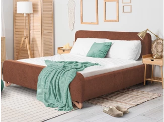 Postel Flamingo 180x200 cm, cihlová strukturovaná tkanina