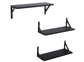 Sada 3 kusů polic Lamezia, černá