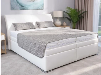 Postel Dezra 180x200 cm, bílá ekokůže