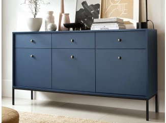 Široká komoda Mono, tmavě modrá