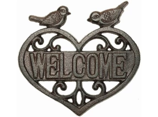 Nástěnná dekorace Welcome, litina