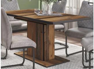 Rozkládací jídelní stůl Ariana 120x80 cm, vintage optika dřeva