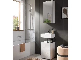 Koupelnová sestava (2 díly) Vira, 38 cm, bílá lesk