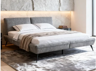 Postel Verde 180x200 cm, holubí šedá strukturovaná látka