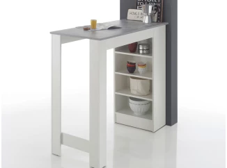 Barový stůl Mojito, bílý/šedý beton