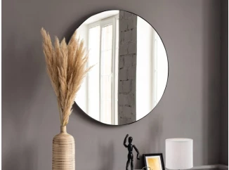 Nástěnné zrcadlo Esra 50 cm, černé