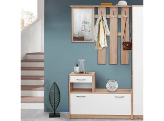 Předsíňová stěna Astor, dub/bílá