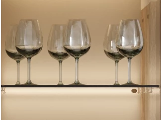 Set 3 ks lišta s LED světelným páskem (42 cm) Meolo, barva světla teplá bílá