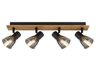 Stropní osvětlení Claude 50 cm, černá, 4 svítidla