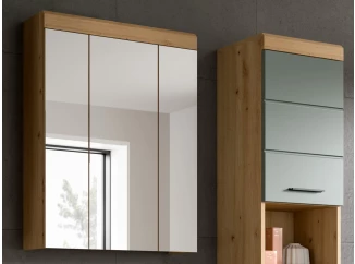 Koupelnová skříňka se zrcadlem Scout, dub artisan