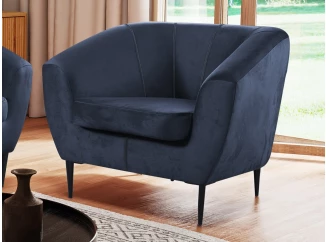 Křeslo Olivio, námořnická modrá sametová látka