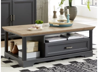 Konferenční stolek se zásuvkou Jasmin, grafit/dub