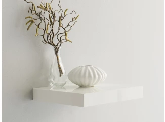 Police na zeď Shelvy 23,5 cm, bílá lesk