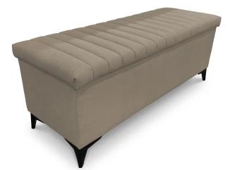 Úložná lavice/peřiňák Joy, šířka 139 cm, béžová látka