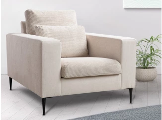 Křeslo Romeo, béžová strukturovaná látka