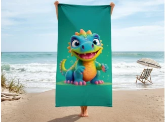 Dětská plážová osuška Phantasy Dino, 80x160 cm