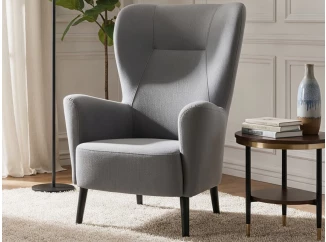 Křeslo Next, šedá látka