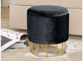 Taburet Goldie, černý/zlatý