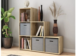 Regál se 6 přihrádkami Felicia, dub artisan