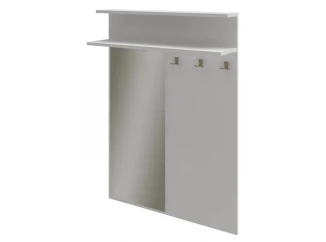 Nástěnný věšákový panel se zrcadlem Atik, bílý
