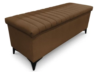 Úložná lavice/peřiňák Joy, šířka 139 cm, whiskey hnědá látka