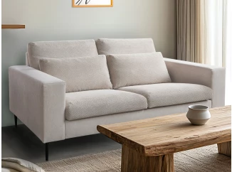 Dvoumístná pohovka Romeo, béžová strukturovaná látka