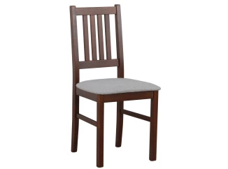 Jídelní židle Bono, ořech/šedá tkanina