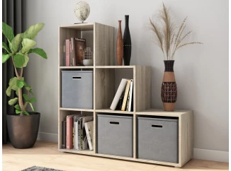 Regál se 6 přihrádkami Felicia, dub sonoma