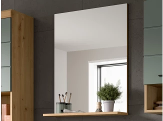 Zrcadlo s odkládací poličkou Scout, dub artisan