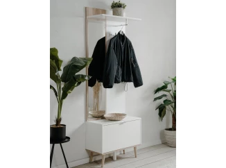 Předsíňová stěna Göteborg, bílá/dub sonoma