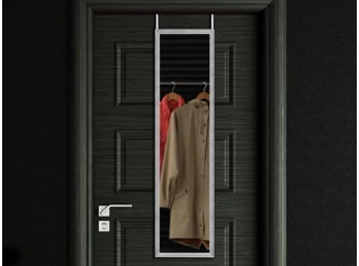 Závěsné zrcadlo na dveře Bea 30x120 cm, stříbrné