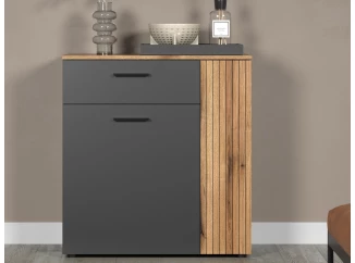 Skříňka se zásuvkou Esteban 80 cm, antracit/dub evoke