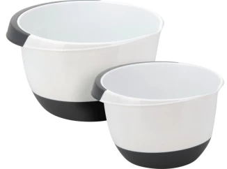 Sada misek na míchání (2 ks) 3,5 l + 2 l, bílá/černá