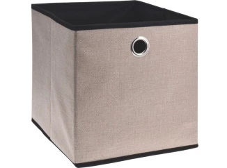 Úložný box 30x30x30 cm, béžový/hnědý