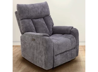 Polohovatelné relaxační křeslo Famous, šedá látka