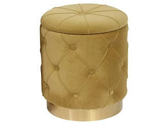 Taburet Glamorous, žlutý/zlatý