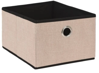 Úložný box 25x18x32 cm, béžový/hnědý