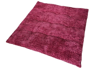 Podsedák na židle Chenille Cross 40x40 cm, červený