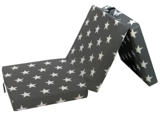 Skládací matrace Samba, šedá se vzorem hvězd