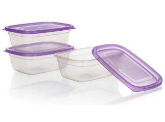 Sada dóz na potraviny (3 ks) Accasa 1,25 l, fialová