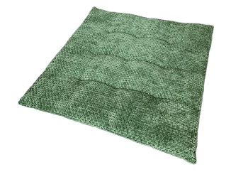 Podsedák na židle Chenille Cross 40x40 cm, zelená
