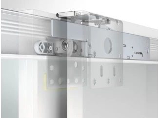 Brzda s tlumením dojezdu ke středovým posuvným dveřím skříně Capri