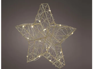 Vánoční dekorace LED hvězda, zlatá