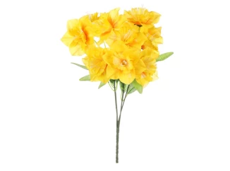 Umělá květina Narcisy 30 cm, žlutá