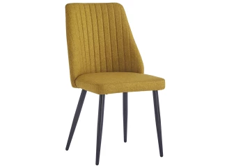 Jídelní židle Vicenza, hořčicově žlutá látka