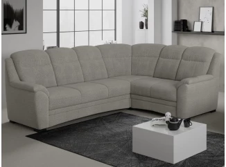 Rohová sedací souprava Bruno, světle šedá látka, pravý roh