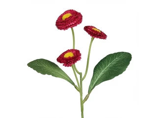 Umělá květina Sedmikráska 24 cm, vínová