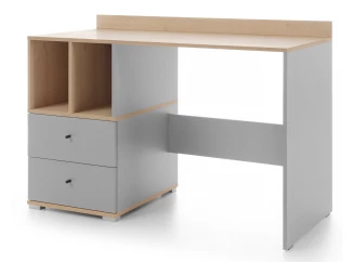 Psací stůl se šuplíky Room, dub biscuit/šedý